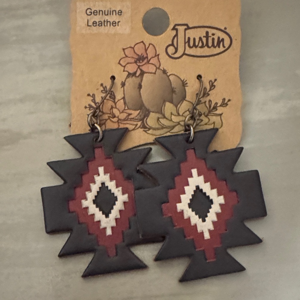 Justin Boots Leather Earrings